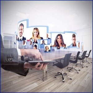 Virtual team meeting image